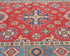6x8 Red Kuba Afghan Hand Knotted Wool Area Rug